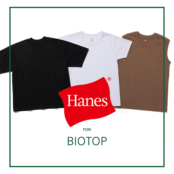 Hanes for BIOTOP　ノースリーブ　ネイビー・ブルー ビオトープ